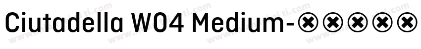 Ciutadella W04 Medium字体转换